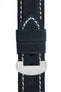 Panerai-Style Vertigo Buffalo Suede Deployment Watch Strap in DARK BLUE