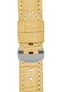 Panerai-Style Alligator-Embossed Deployment Watch Strap in YELLOW