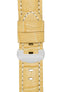 Panerai-Style Alligator-Embossed Deployment Watch Strap in YELLOW