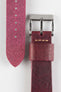 Pebro ARTISAN Leather Watch Strap in BURGUNDY