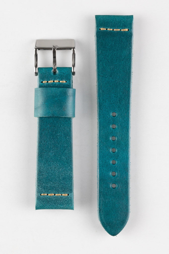 turquoise leather watch strap