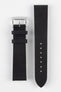 Pebro BARBOUR Waxed Calfskin Leather Watch Strap in BLACK