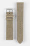 Pebro BARBOUR Waxed Calfskin Leather Watch Strap in STONE GREY