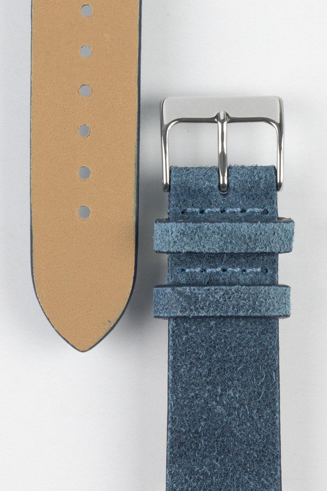 Pebro Barbour | Waxed Calfskin Blue Leather Strap