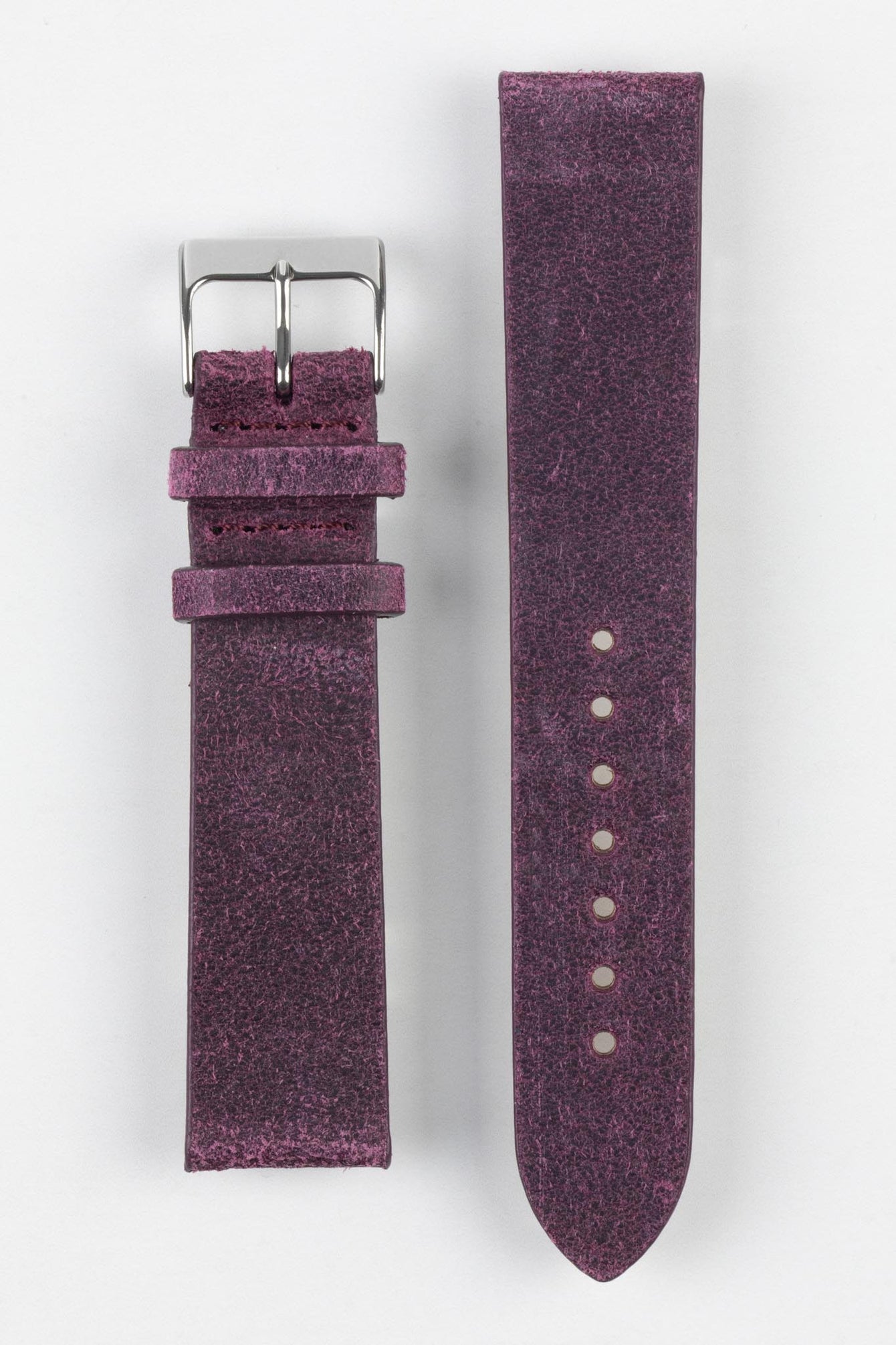 Purple Leather Watch Strap