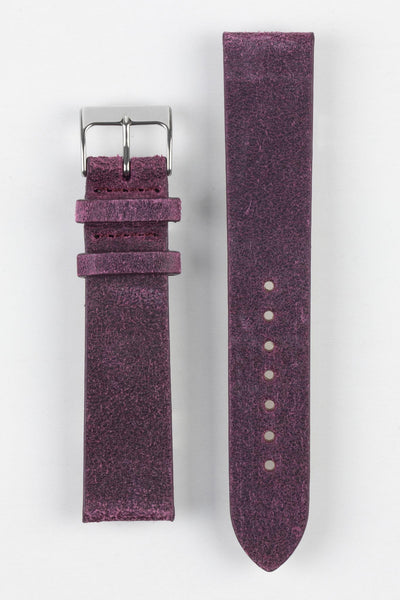 Purple Leather Watch Strap