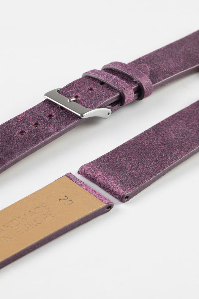 Purple Leather Watch Strap (buckle)