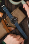 Pebro Barbour | Waxed Calfskin Blue Leather Strap