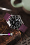 Purple Leather Watch Strap