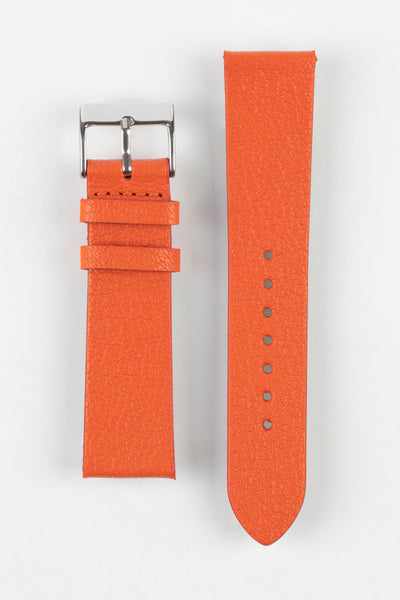 Pebro BILLY Genuine Goatskin Leather Watch Strap in ORANGE