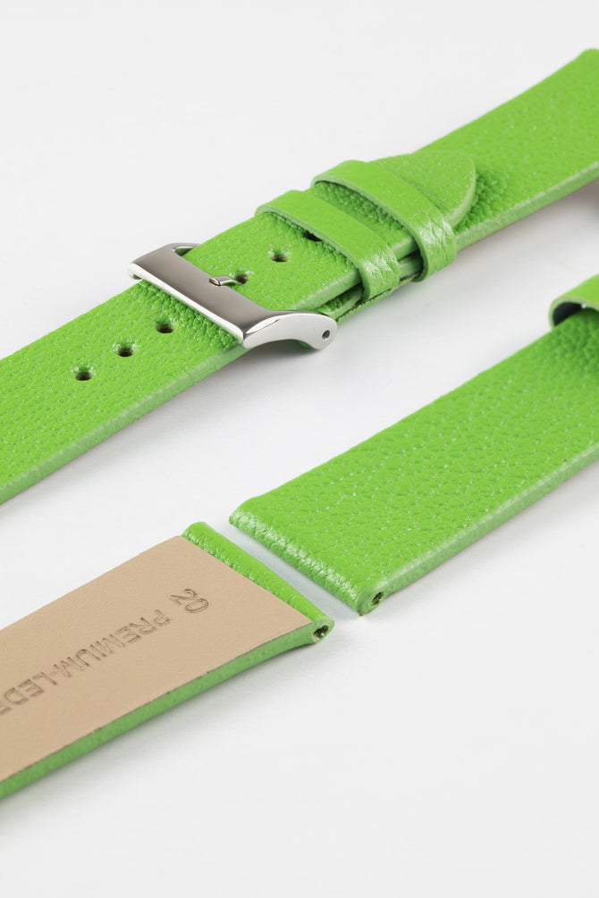 Pebro BILLY Genuine Goatskin Leather Watch Strap in APPLE GREEN