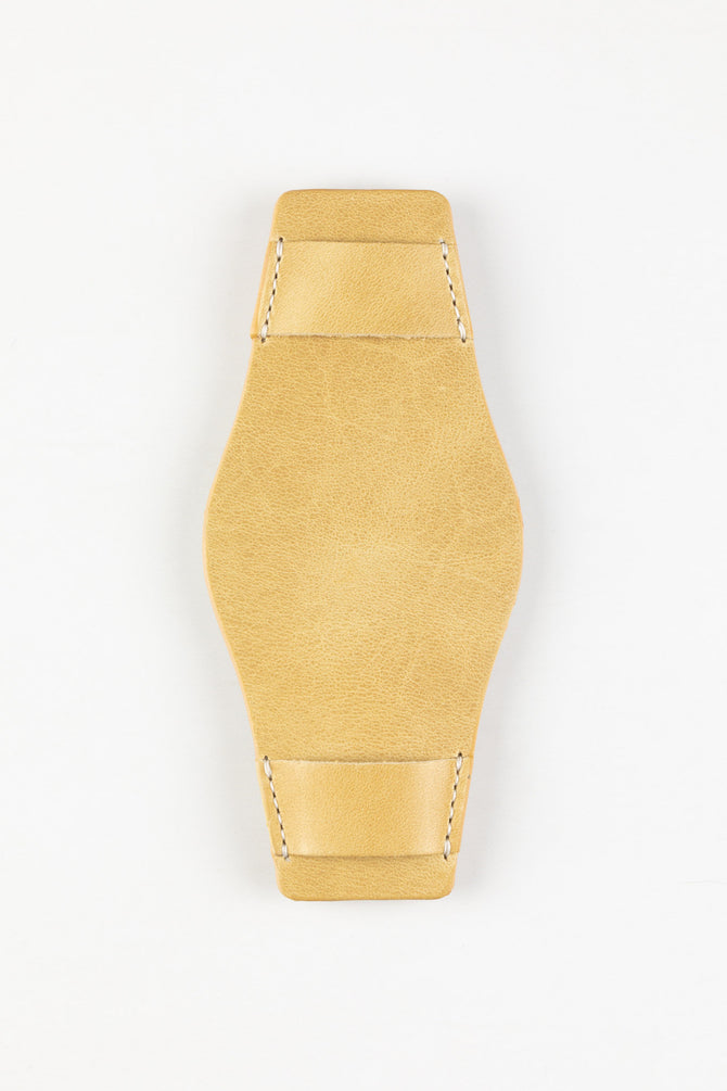 Pebro Vintage Leather BUND Watch Strap in MUSTARD