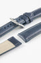 vintage blue leather watch strap 