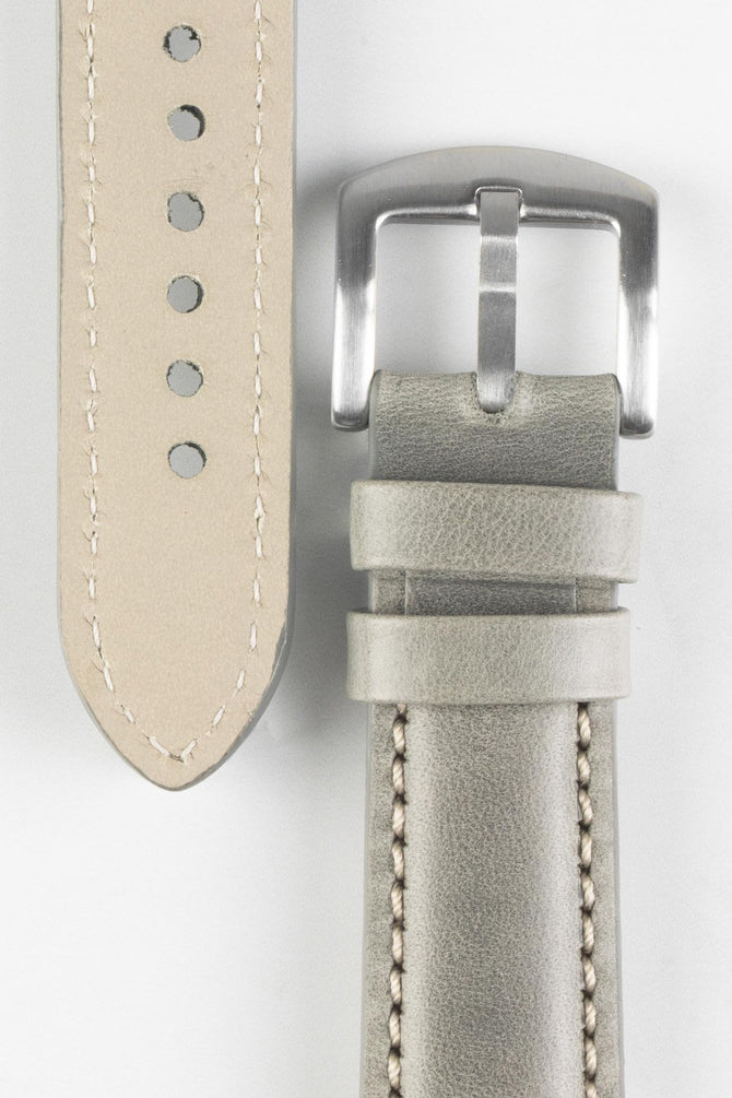 grey leather strap watch 