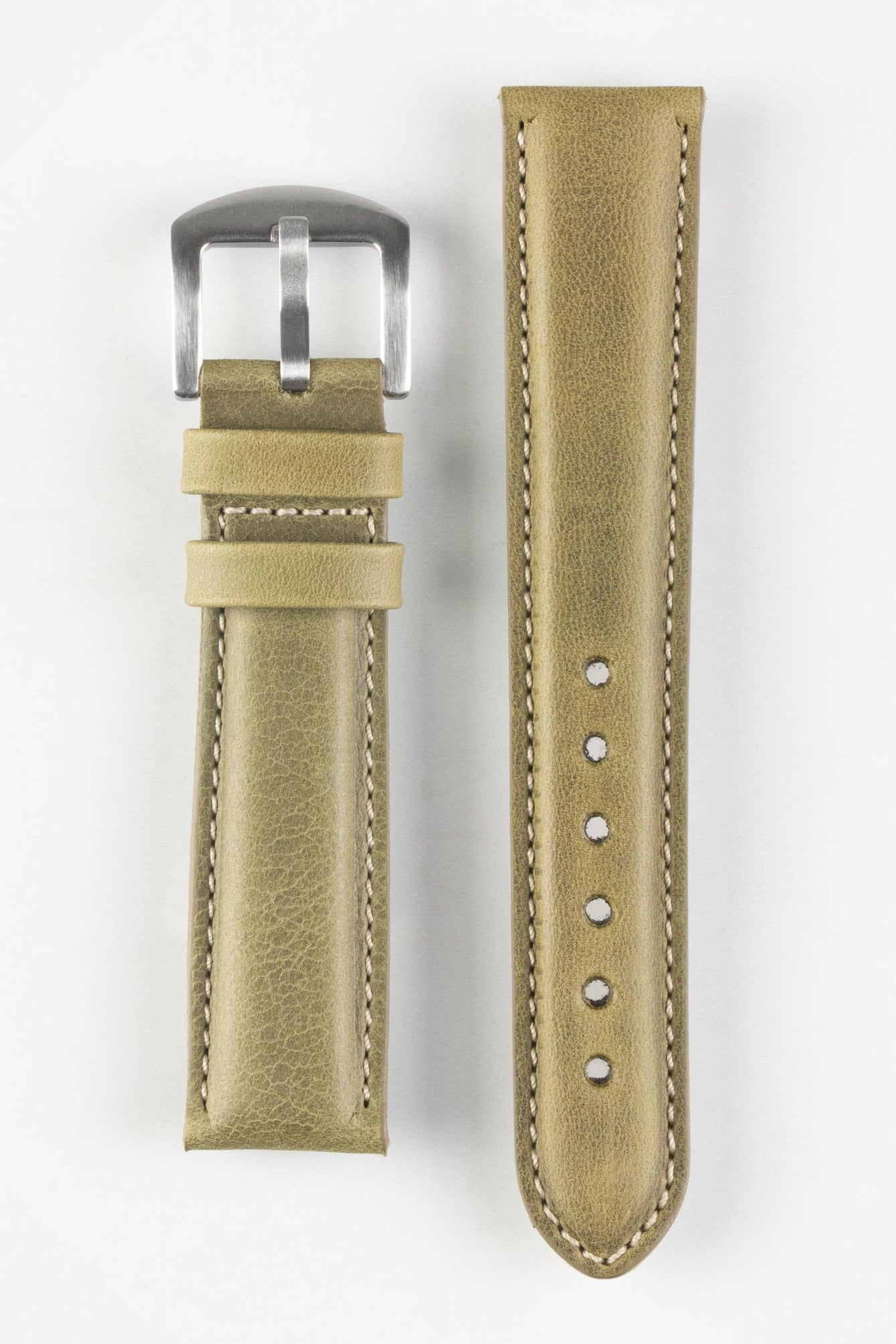 olive green leather watch strap 