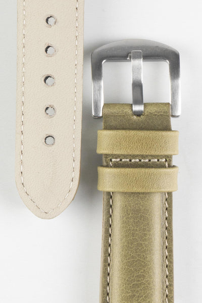 olive green leather watch strap 