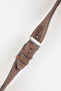 Pebro CADW DISTRESSED Padded Vintage Leather Watch Strap in CHESTNUT BROWN