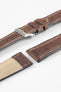 Pebro CADW DISTRESSED Padded Vintage Leather Watch Strap in CHESTNUT BROWN