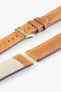Pebro CADW DISTRESSED Padded Vintage Leather Watch Strap in COGNAC