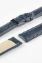 Pebro CADW DISTRESSED Padded Vintage Leather Watch Strap in DARK BLUE