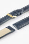 Pebro CADW DISTRESSED Padded Vintage Leather Watch Strap in DARK BLUE