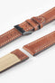 Pebro CADW DISTRESSED Padded Vintage Leather Watch Strap in GOLD BROWN