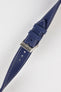 Pebro CLASSIC Unpadded Calfskin Leather Watch Strap in BLUE