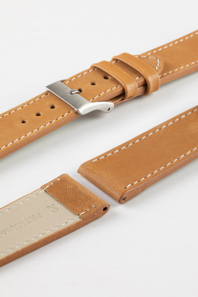 cognac leather watch strap 