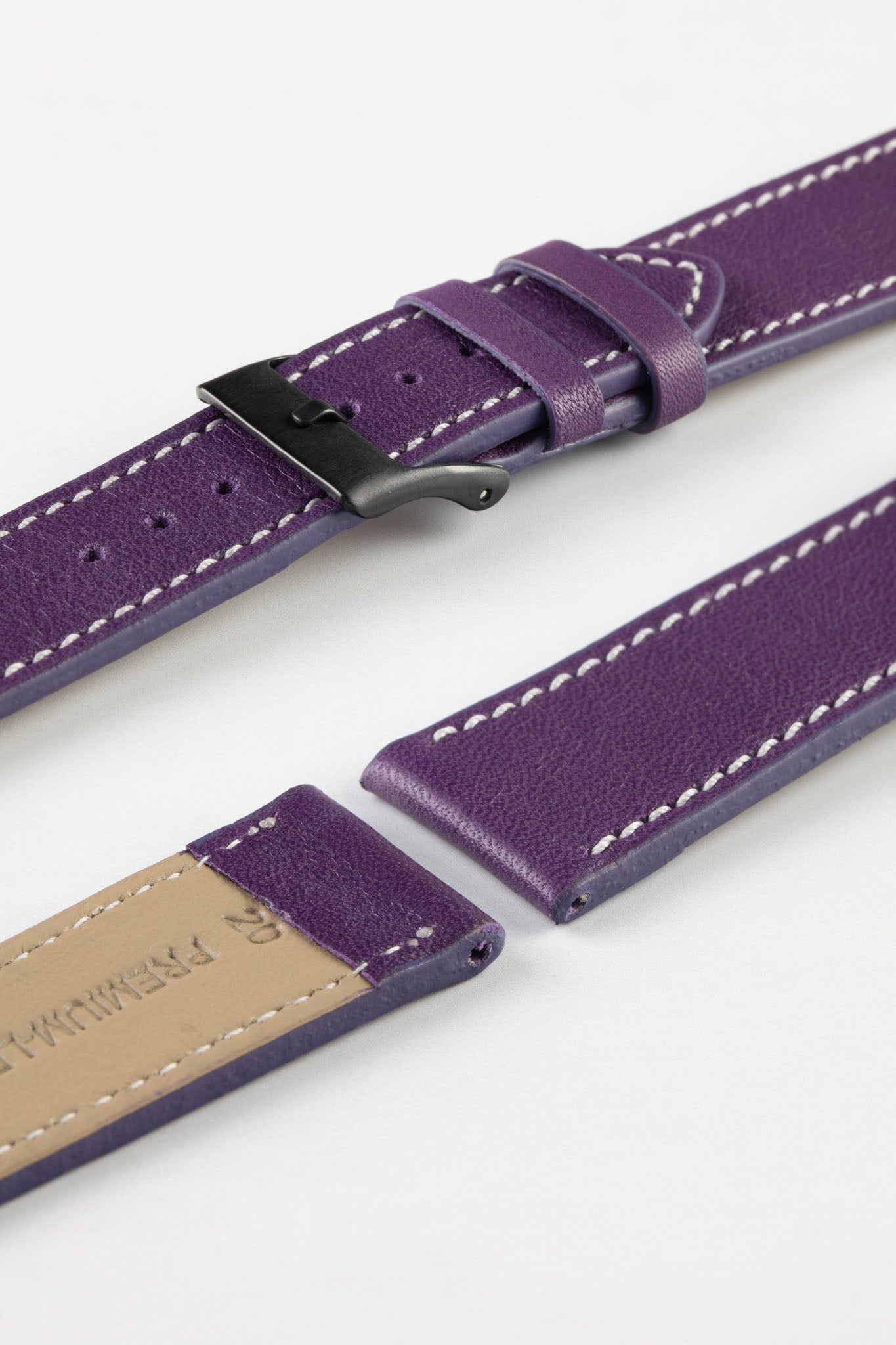 Purple leather watch band 2025