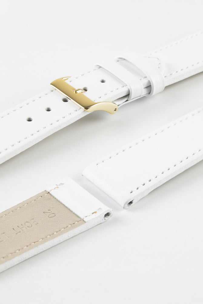 white leather strap 