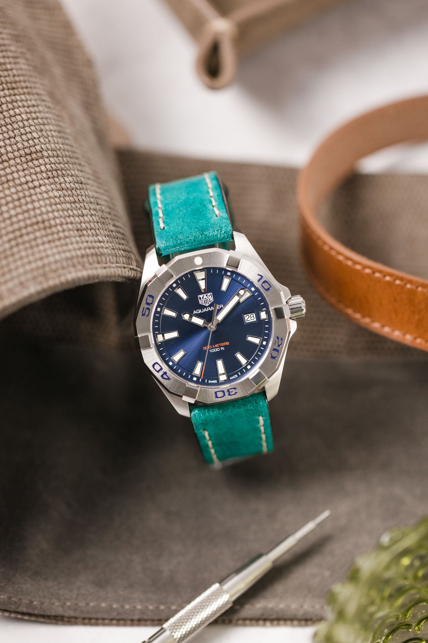 Aquaracer leather strap online