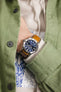 yellow leather strap 
