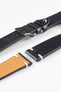 Pebro LEGACY Vintage Calfskin Leather Watch Strap in BLACK