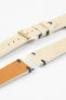 Pebro LEGACY Vintage Calfskin Leather Watch Strap in CREAM