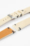 Pebro LEGACY Vintage Calfskin Leather Watch Strap in CREAM