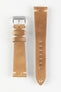 Pebro LEGACY Vintage Calfskin Leather Watch Strap in GOLD BROWN