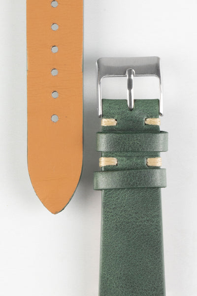 Pebro LEGACY Vintage Calfskin Leather Watch Strap in GREEN