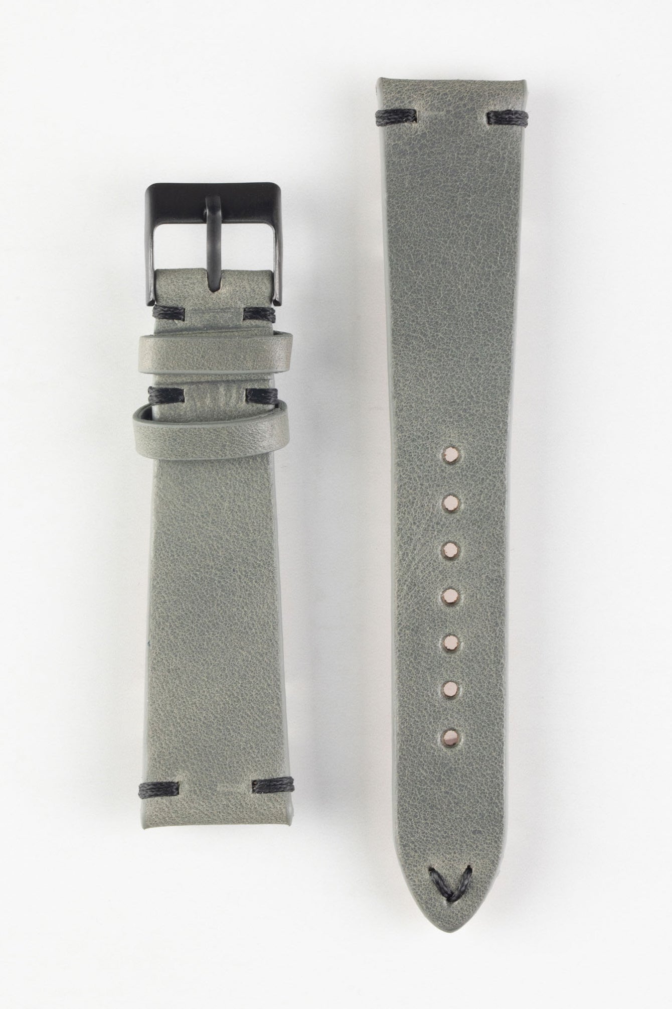Pebro LEGACY Vintage Calfskin Leather Watch Strap in GREY