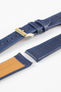Pebro NILE Crocodile-Embossed Calfskin Leather Watch Strap in BLUE