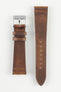 Pebro OILED ARTISAN Leather Watch Strap in CHESTNUT BROWN