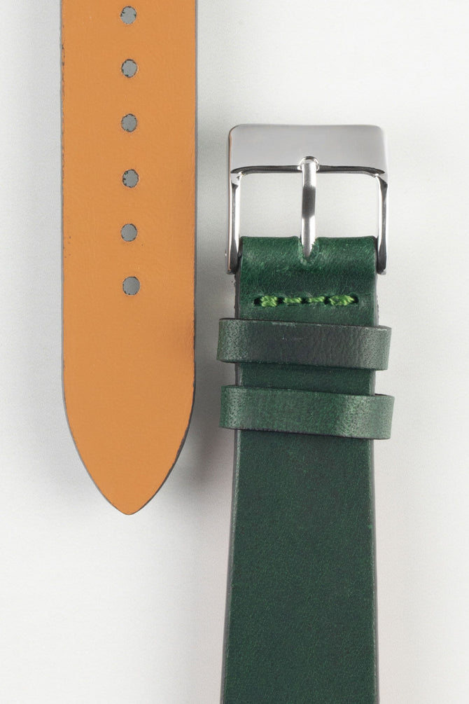 green leather watch strap 