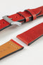 Pebro OILED ARTISAN Leather Watch Strap in RED