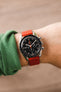 Pebro OILED ARTISAN Leather Watch Strap in RED