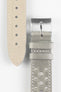 Pebro RACING Perforated Leather Watch Strap in PEBBLE GREY