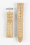 Pebro RACING Perforated Leather Watch Strap in LIGHT SAND