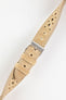 Pebro RACING Perforated Leather Watch Strap in LIGHT SAND