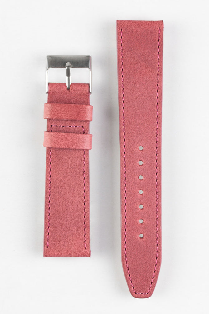 Pebro RUSTIC Vintage Leather Watch Strap in DUSTY PINK