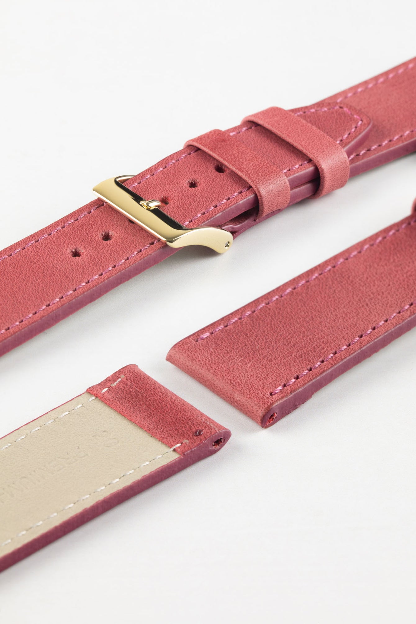 Pebro RUSTIC Vintage Leather Watch Strap in DUSTY PINK