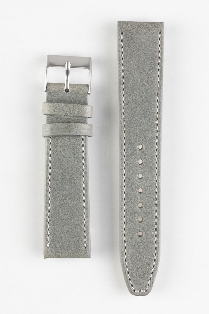 Pebro RUSTIC Vintage Leather Watch Strap in PEBBLE GREY