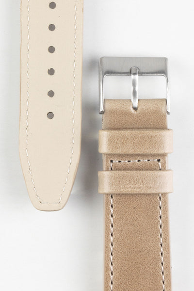 Pebro RUSTIC Vintage Leather Watch Strap in SAND